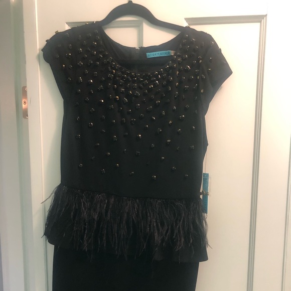 Alice + Olivia peplum and fringe cocktail dress - Picture 2 of 3